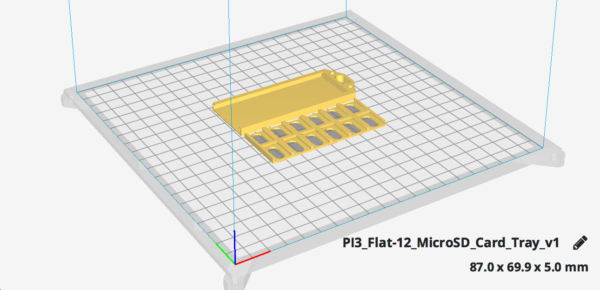 Flat 12 MicroSD Card Tray v1 ultimaker