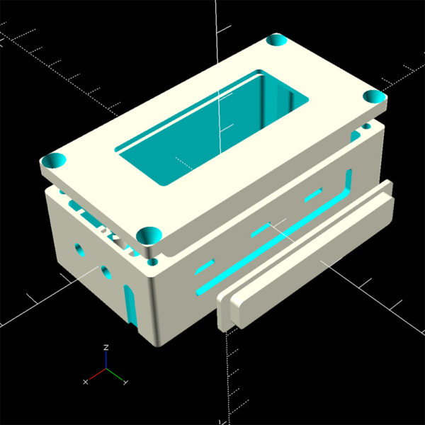 firebeetle clock case openScad