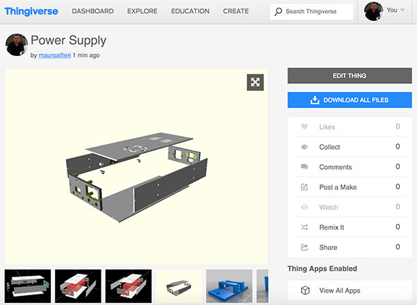 power supply DIY 3D thingiverse