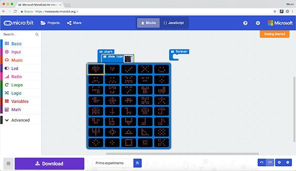 micro bit primo sketch show icon