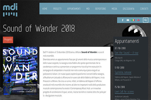 Sound of Wander 2018 Homepage