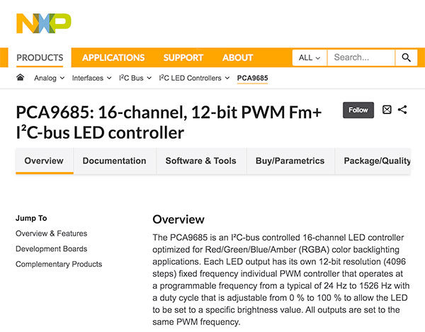 PCA9685 overview