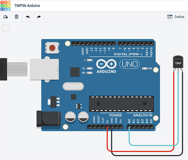 Tinkercad tutorial TMP36