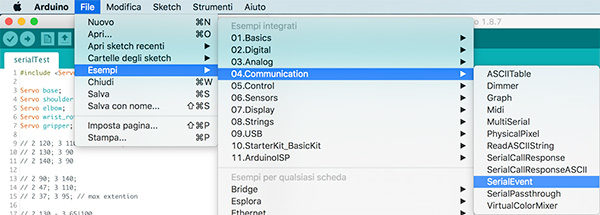 robot Arm Serial Control events