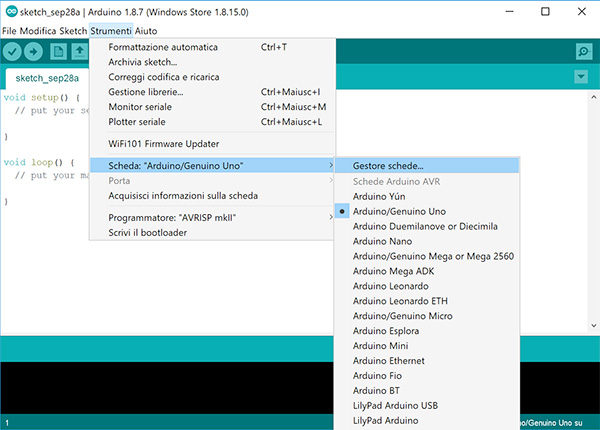 the tactigon arduino ide manage new boards