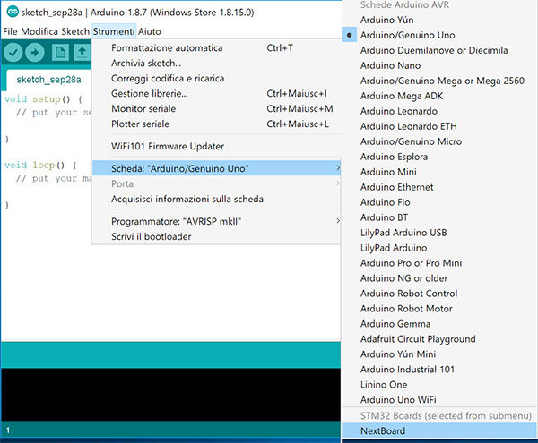 the tactigon arduino ide select tactigon arduino ide by next boards