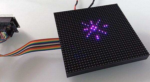 Fireworks 32x32 RGB LED Matrix DFRobot purple