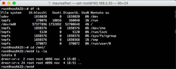 mdadm nas openmediavault df disk not mounted