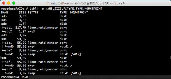 mdadm nas openmediavault shows unassigned disks