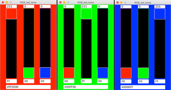 Processing RGB interface serial Neopixel processing