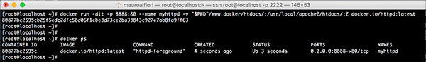 Docker container share dir html run shared