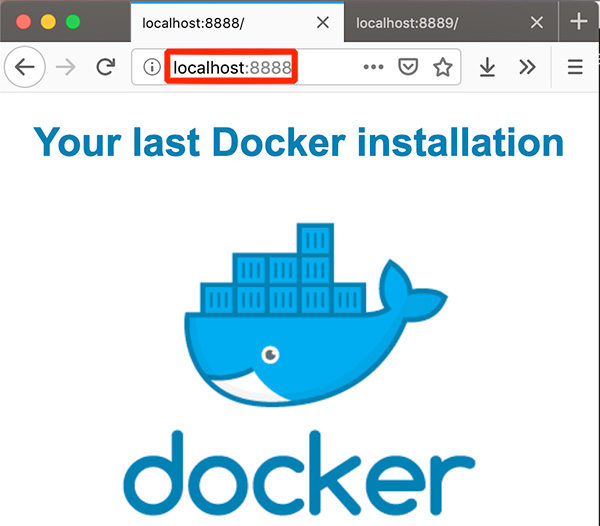 Docker containers share dir first web page