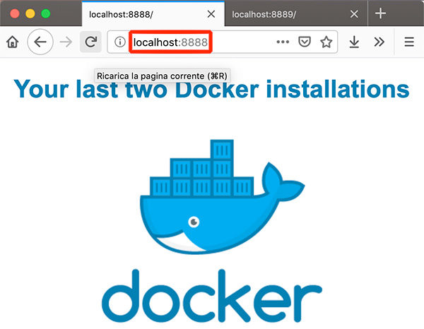 Docker containers share dir first web page after modify