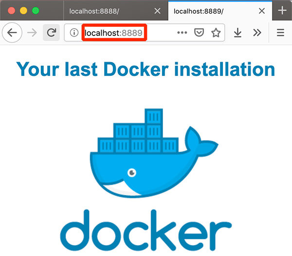 Docker containers share dir second web page
