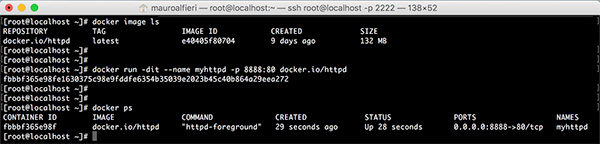 Docker ps httpd