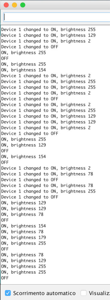 ESP8266 Alexa serial monitor output