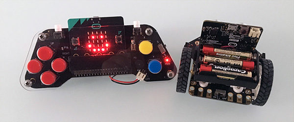 Micro:bit maqueen robot car e gamepad