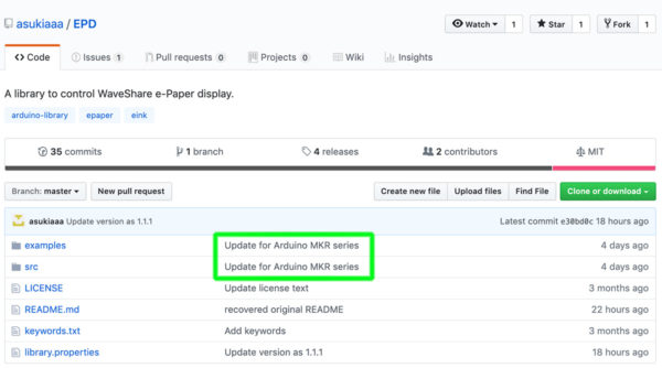 EPD library MKR1010 Wifi updates