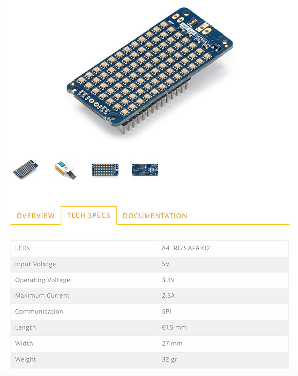 MKR RGB shields tech