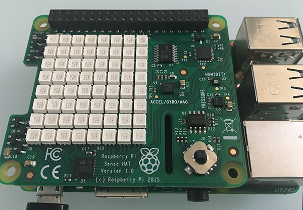 RPi Sense Hat pixel - Mauro Alfieri Wearable Domotica Robotica