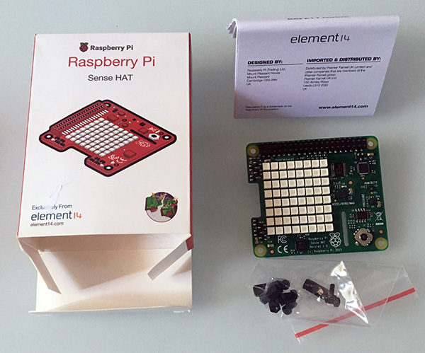 RPi Sense Hat unboxing