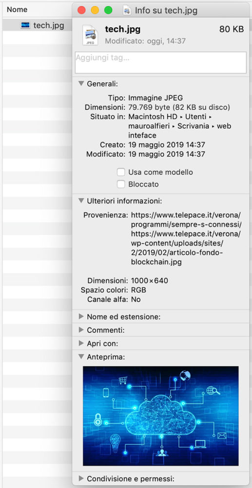 ESP8266 immagine web SPIFF image caracteristics