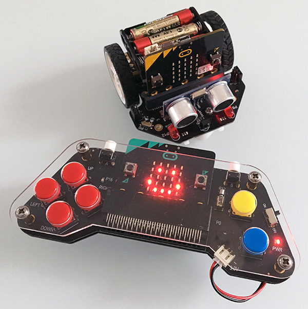 microbit robot car joystick