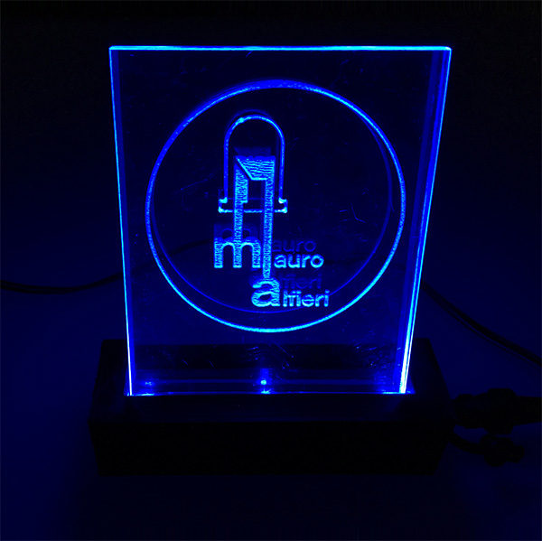 logo backlight lasercutted