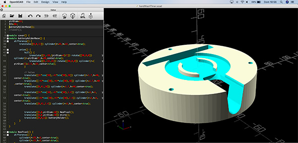 hand wash timer 3D parts base openscad