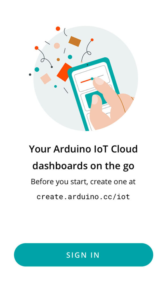 arduino iot remote app test start signin