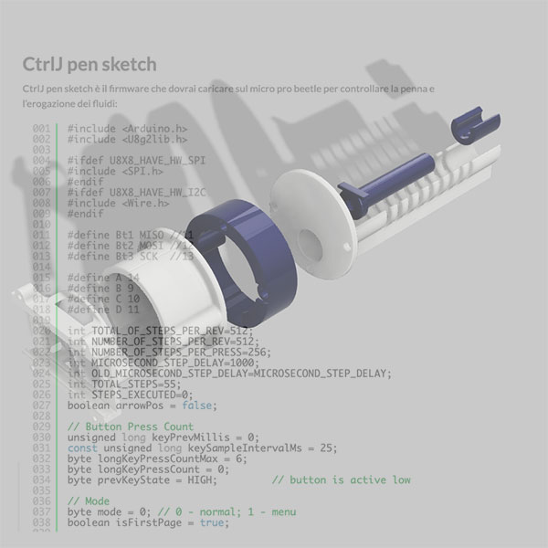 CtrlJ pen sketch and render esploso