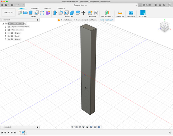 appendiabili DIY fusion360 parte fissa 3d