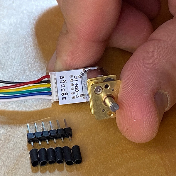 micro gear motor con encoder connector