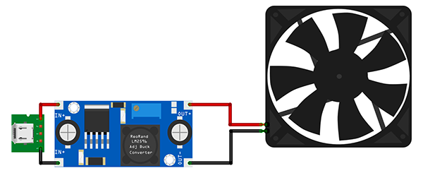 Laptop Stand con ventola schema