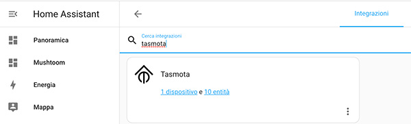 home assistant tasmota one device