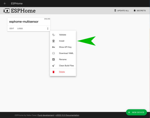 ESPHome Home Assistant pir sensor install