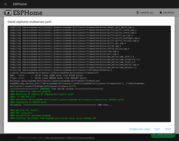 ESPHome Home Assistant pir sensor install process III