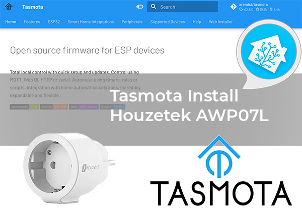 tasmota installer Houzetek AWP07L