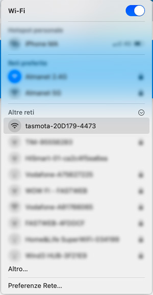 tasmota web installer wifi select