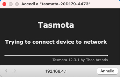 tasmota web installer find nertwork