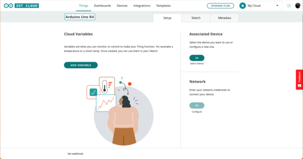 Arduino Uno R4 WiFI IoT Cloud rename things