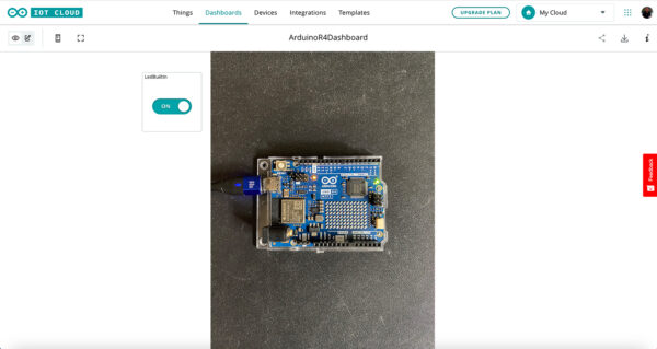 Arduino Uno R4 WiFI IoT Cloud switch on