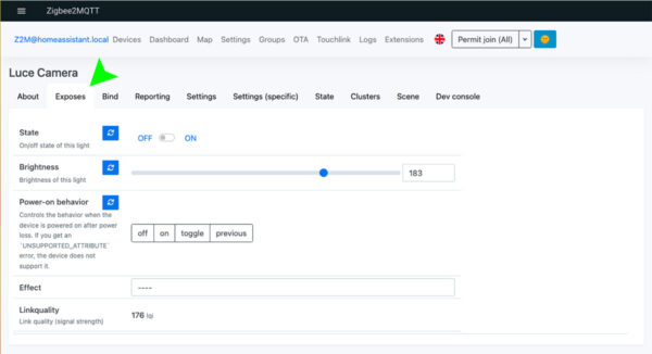 ZigBee2MQTT control