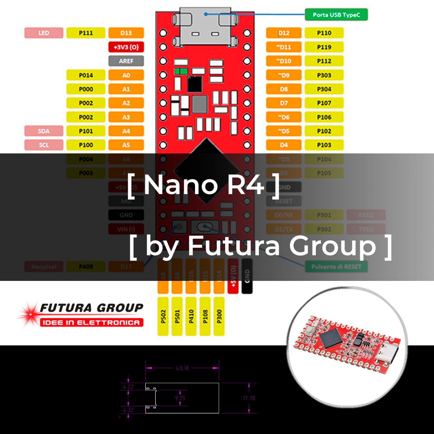 nuova nano R4 cover square