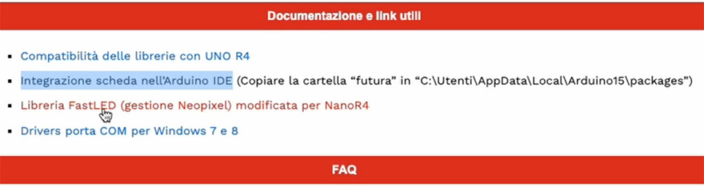 Libreria FastLED per Nano R4 get started