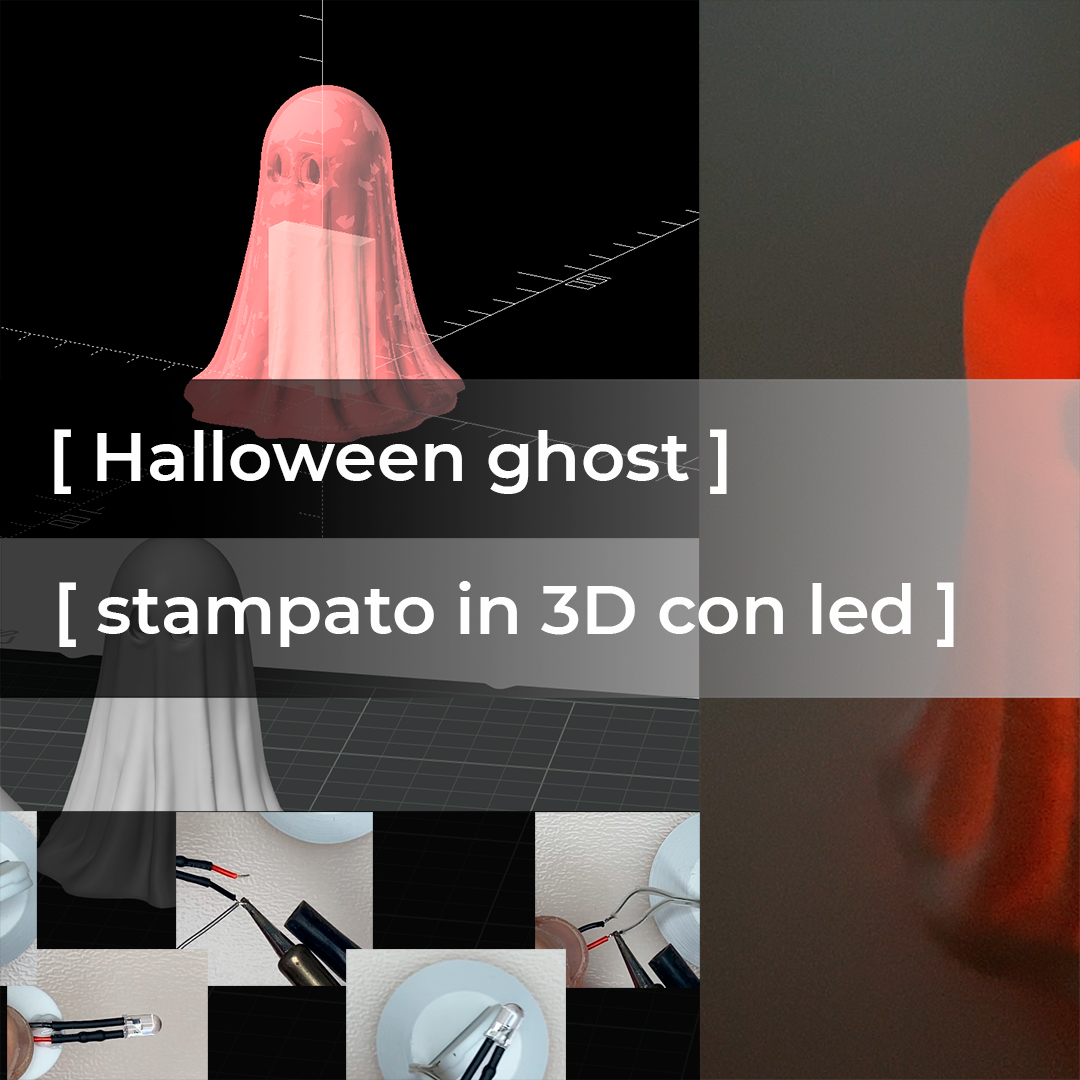 halloween ghost 3d printed led