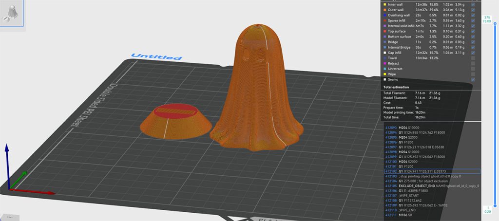 halloween ghost sliced