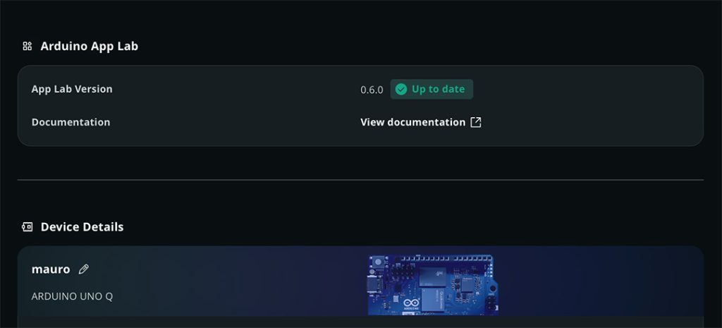 Arduino App Lab version