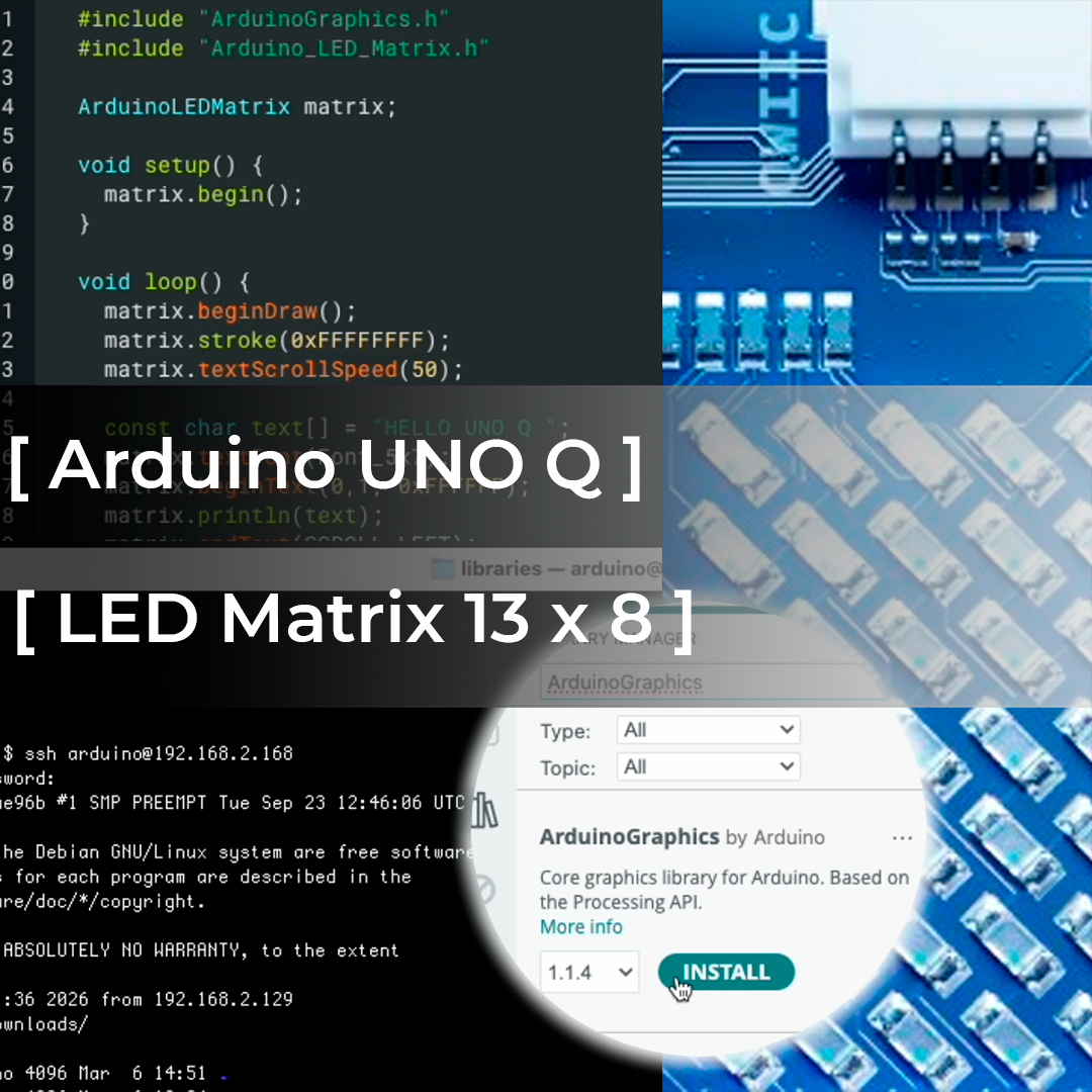 Arduino Uno Q led matrix cover square