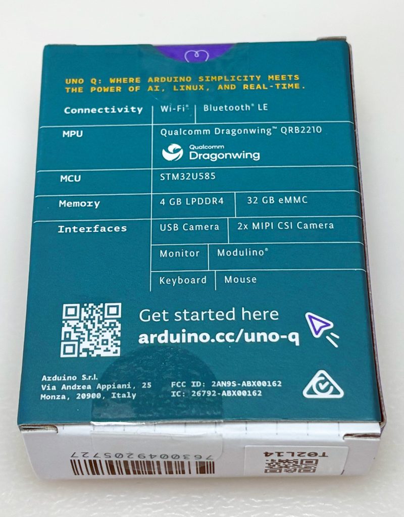 Arduino uno q unboxing specifiche tecniche
